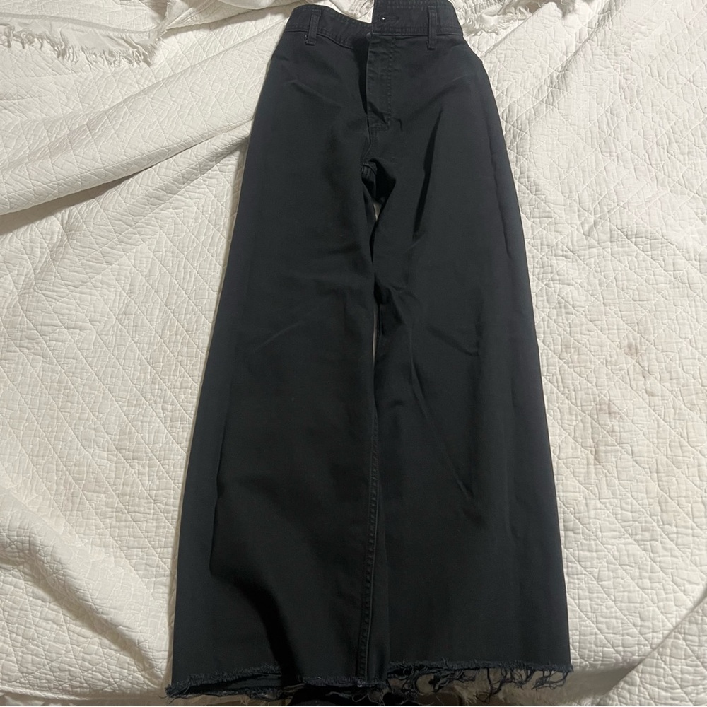 Black Zara high waisted wide leg jeans